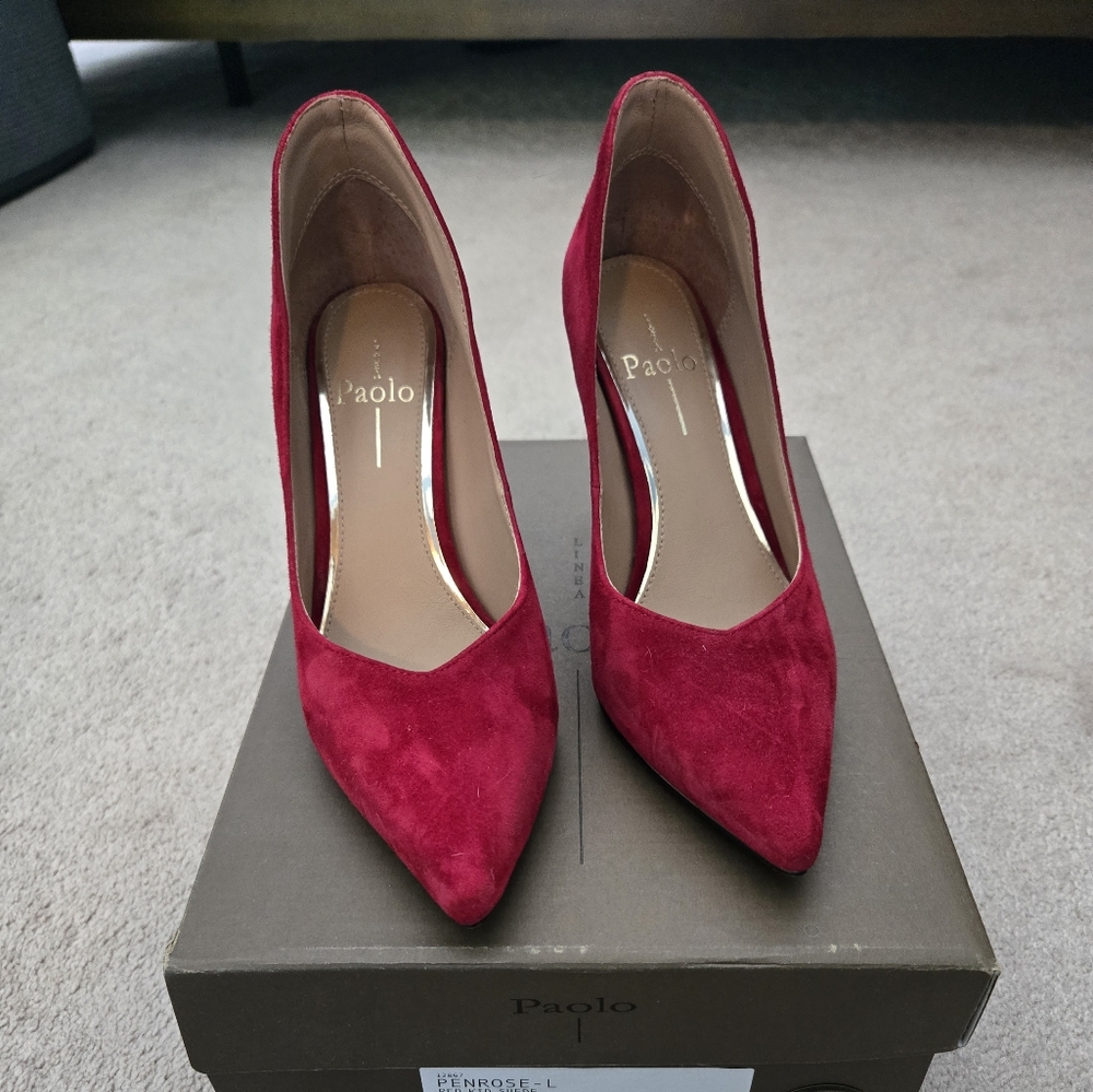 Gorgeous Red Suede Heels - Picture 2 of 5